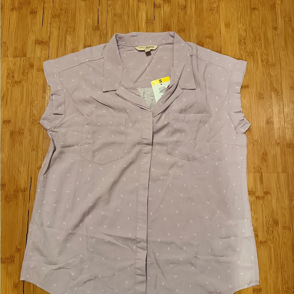 Jachs Light Purple Sleeveless Button-Down Shirt
